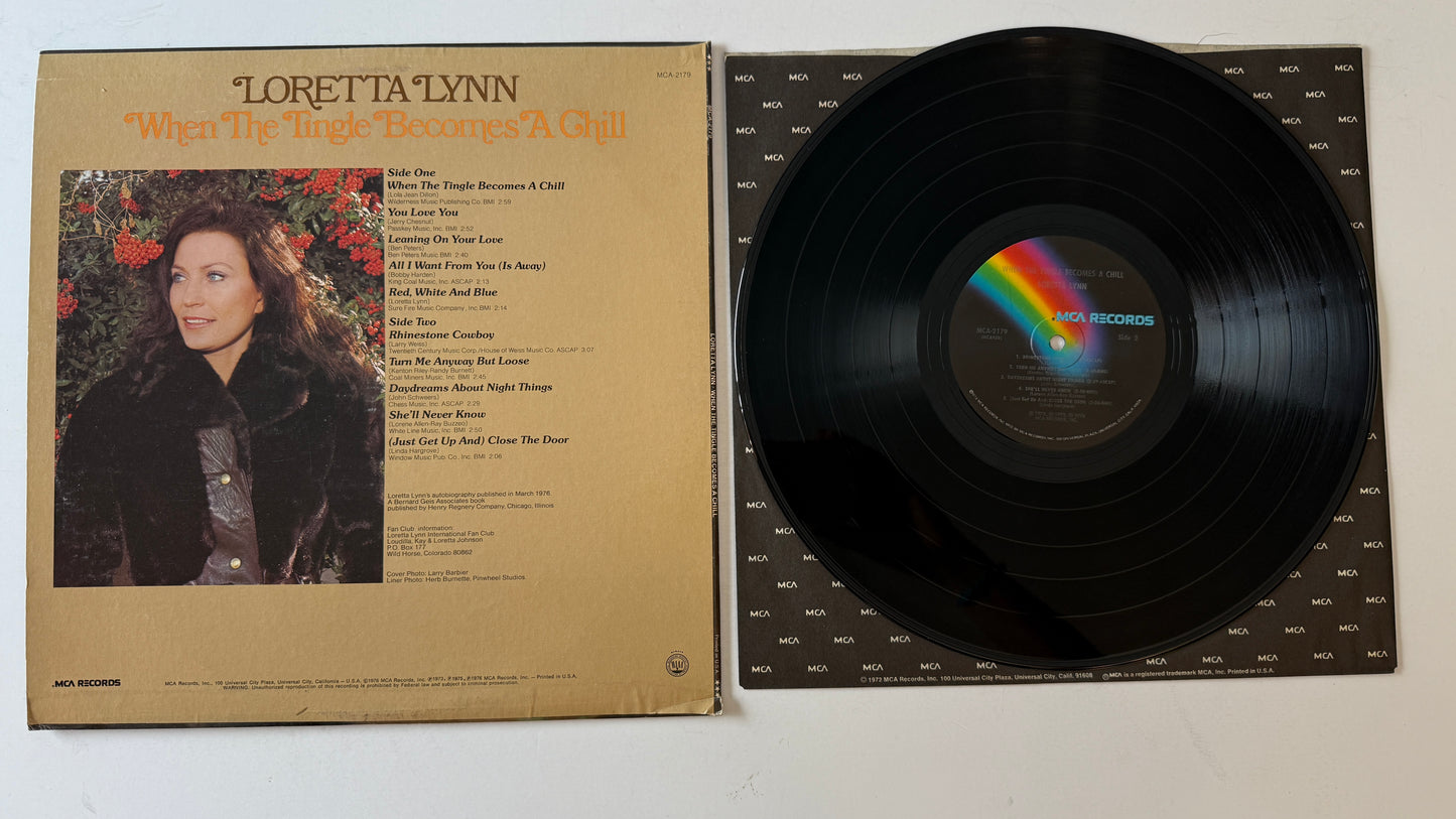 Loretta Lynn When The Tingle Becomes A Chill Used Vinyl LP VG+\VG