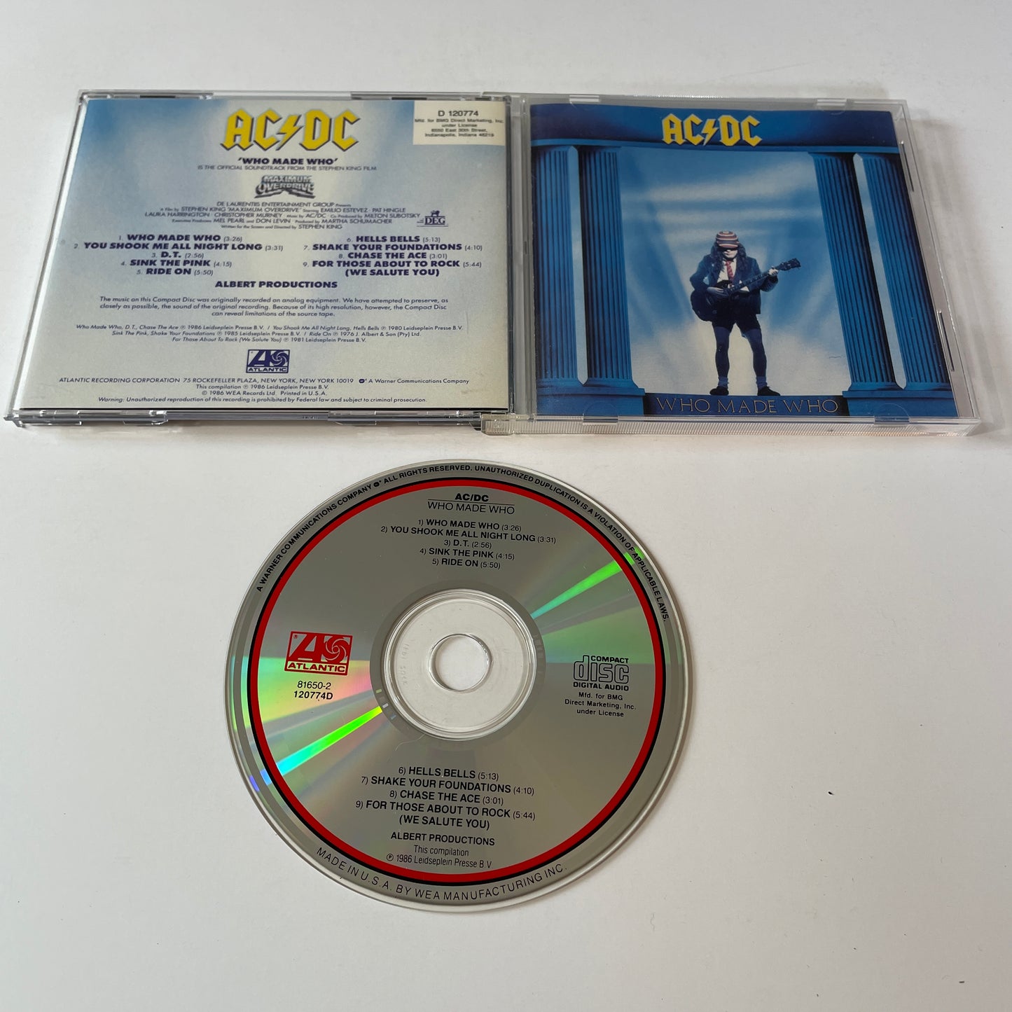 AC/DC Who Made Who Used CD VG+\VG+