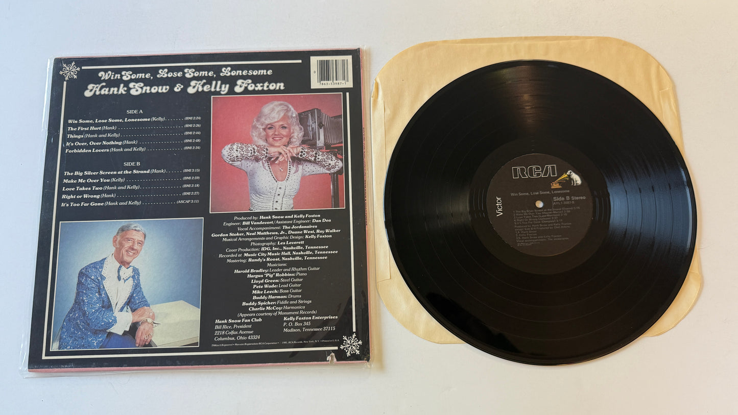 Hank Snow Win Some, Lose Some, Lonesome Used Vinyl LP VG+\VG+