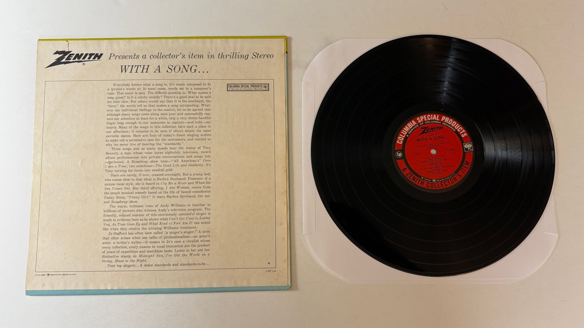 Various With A Song... Used Vinyl LP VG+\VG+