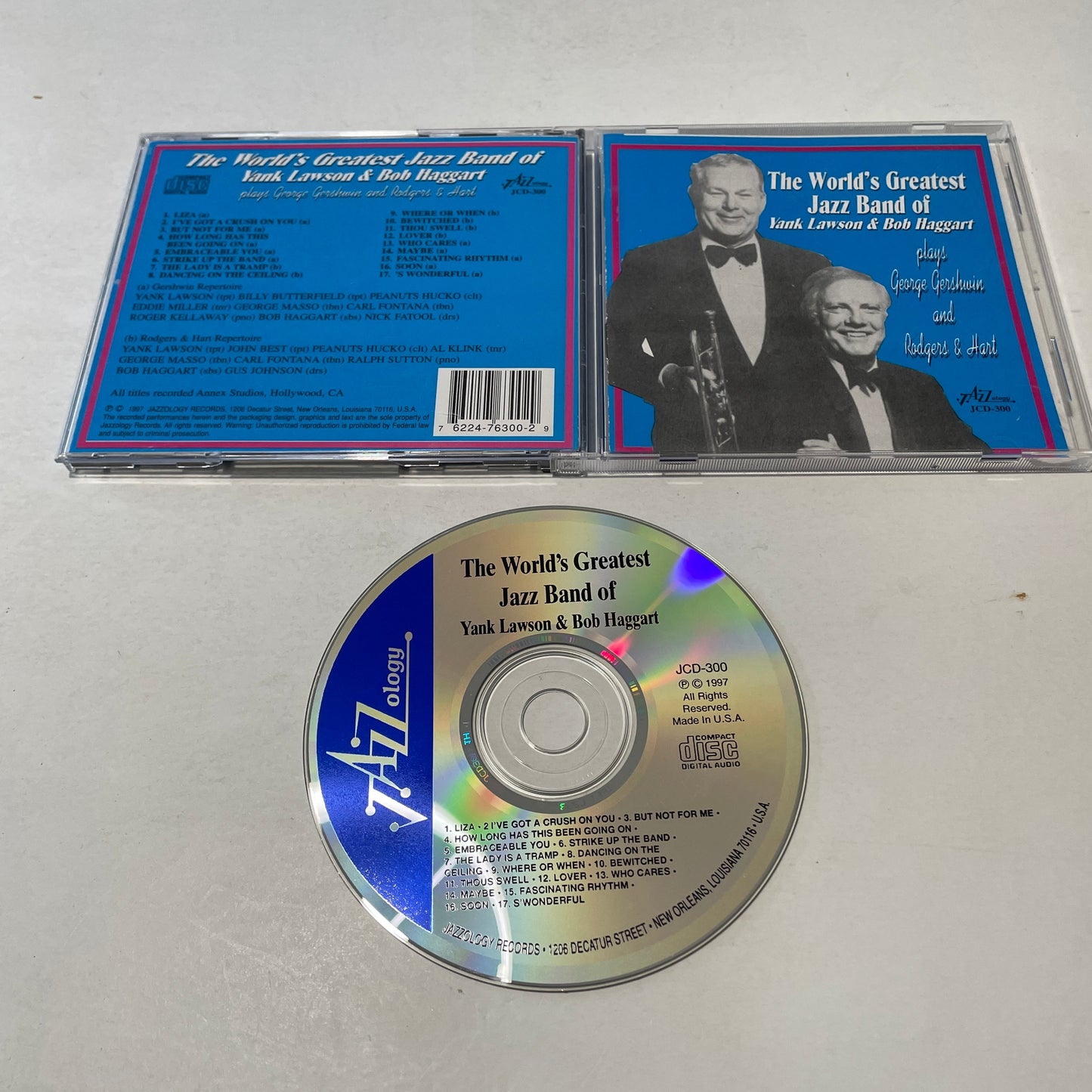 Yank Lawson & Bob Haggart World's Greatest Jazz Band Plays Gershwin And Rodgers & Hart Used CD VG+\VG+