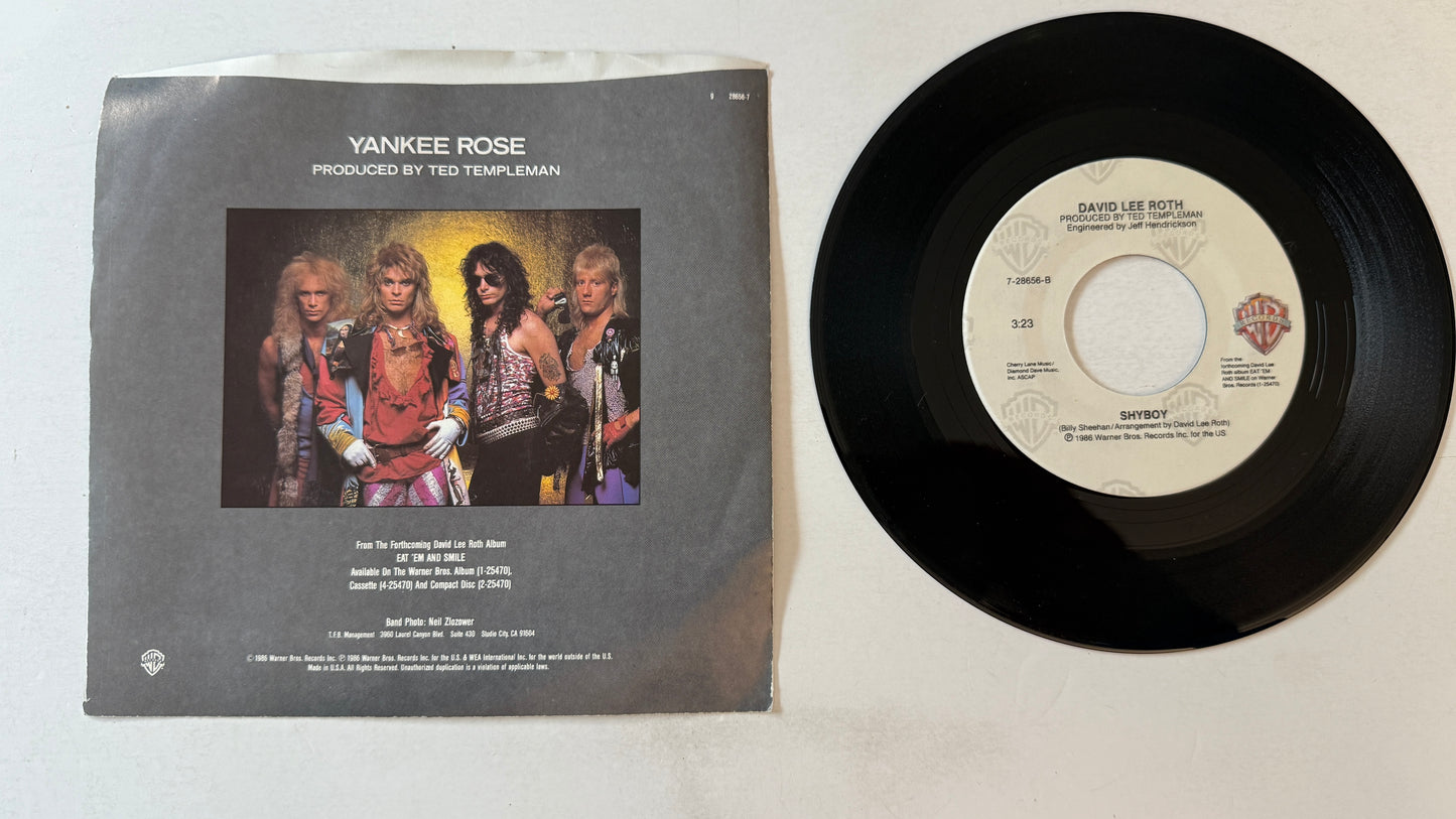 David Lee Roth Yankee Rose Used 45 RPM 7" Vinyl VG+\