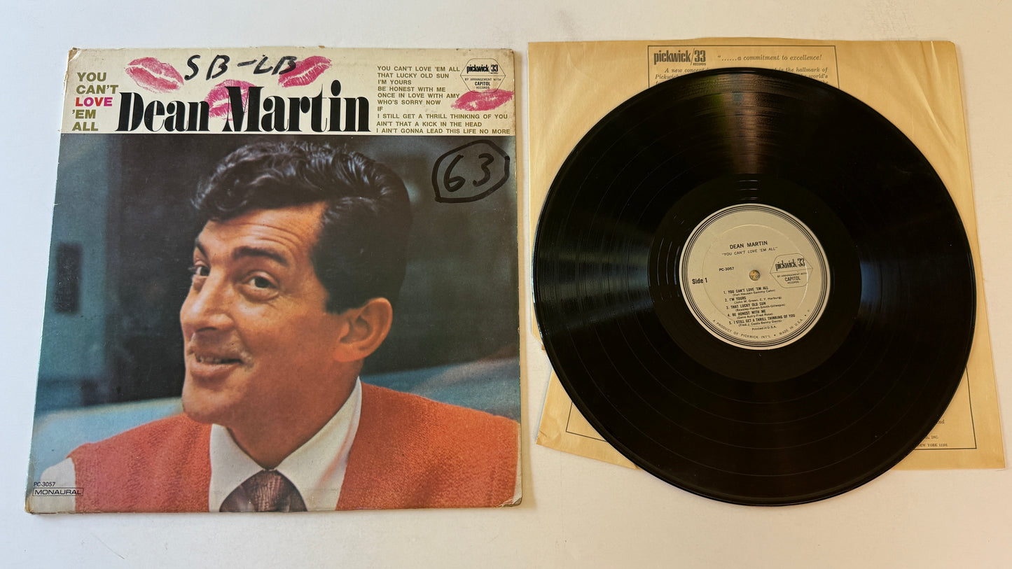 Dean Martin You Can't Love 'Em All Used Vinyl LP VG+\G+