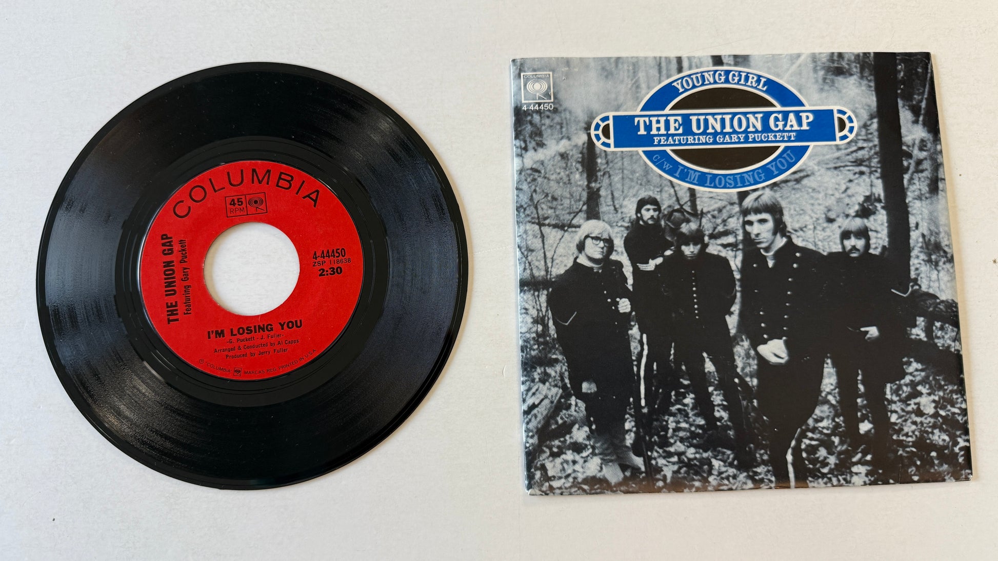 Gary Puckett & The Union Gap Young Girl / I'm Losing You Used 45 RPM 7" Vinyl VG+\VG