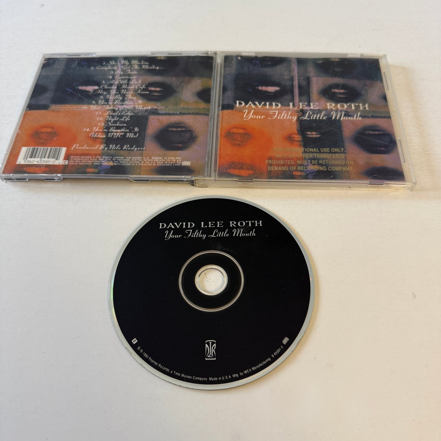 David Lee Roth Your Filthy Little Mouth Used CD VG+\VG