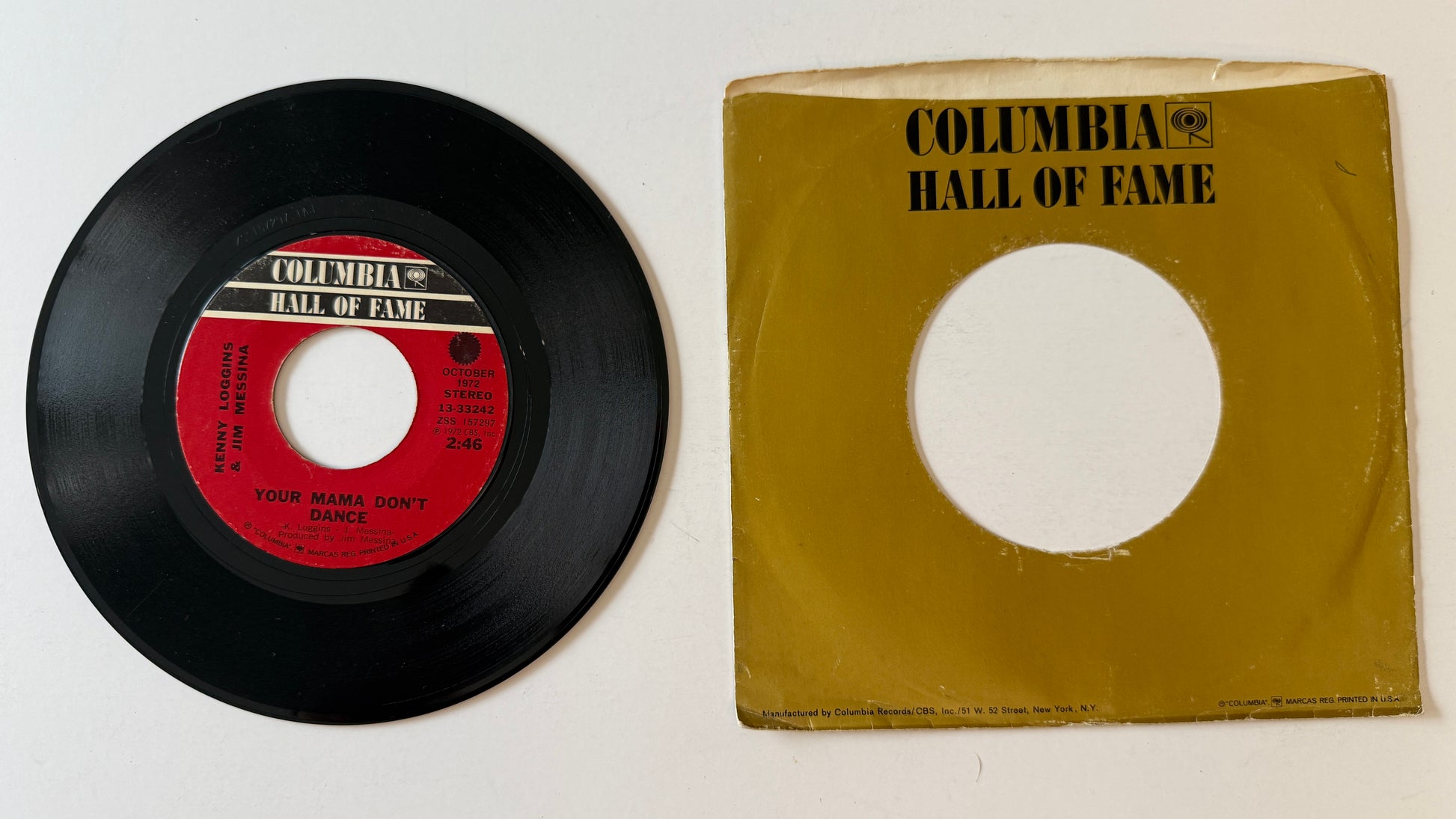 Loggins And Messina Your Mama Don't Dance / Peace Of Mind Used 45 RPM 7" Vinyl VG+\