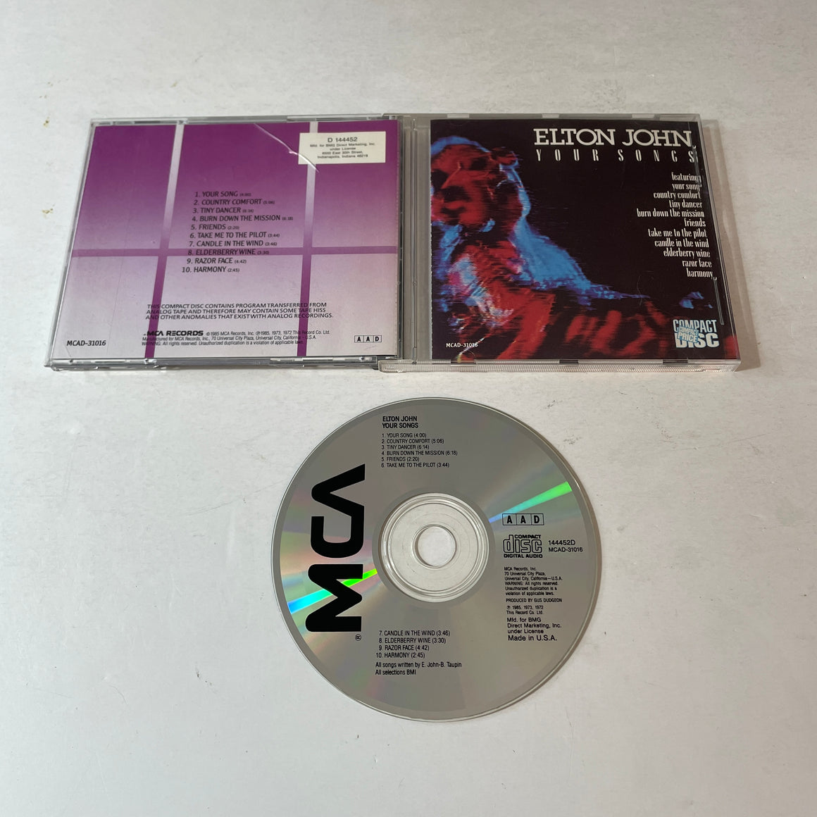 Elton John Your Songs Used CD VG+\VG