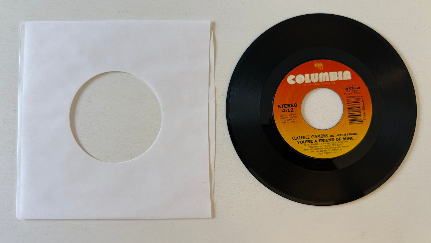 Clarence Clemons You're A Friend Of Mine Used 45 RPM 7" Vinyl VG+\