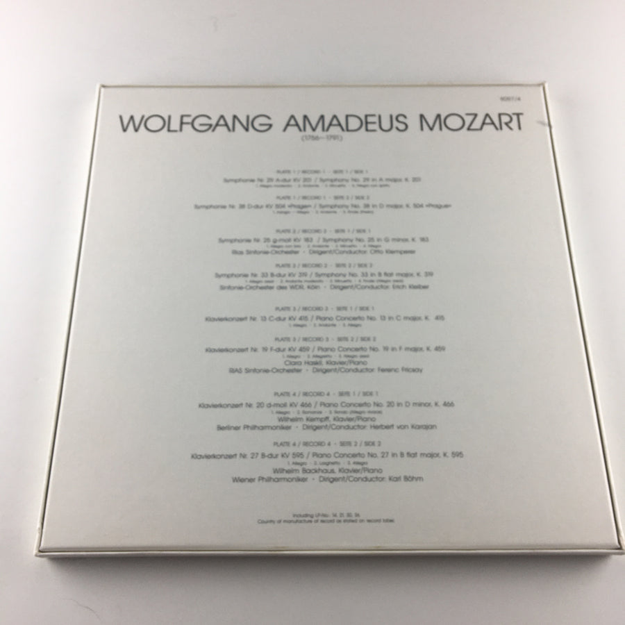 Wolfgang Amadeus Mozart Symphonies Concertos 4 LP Box Set M