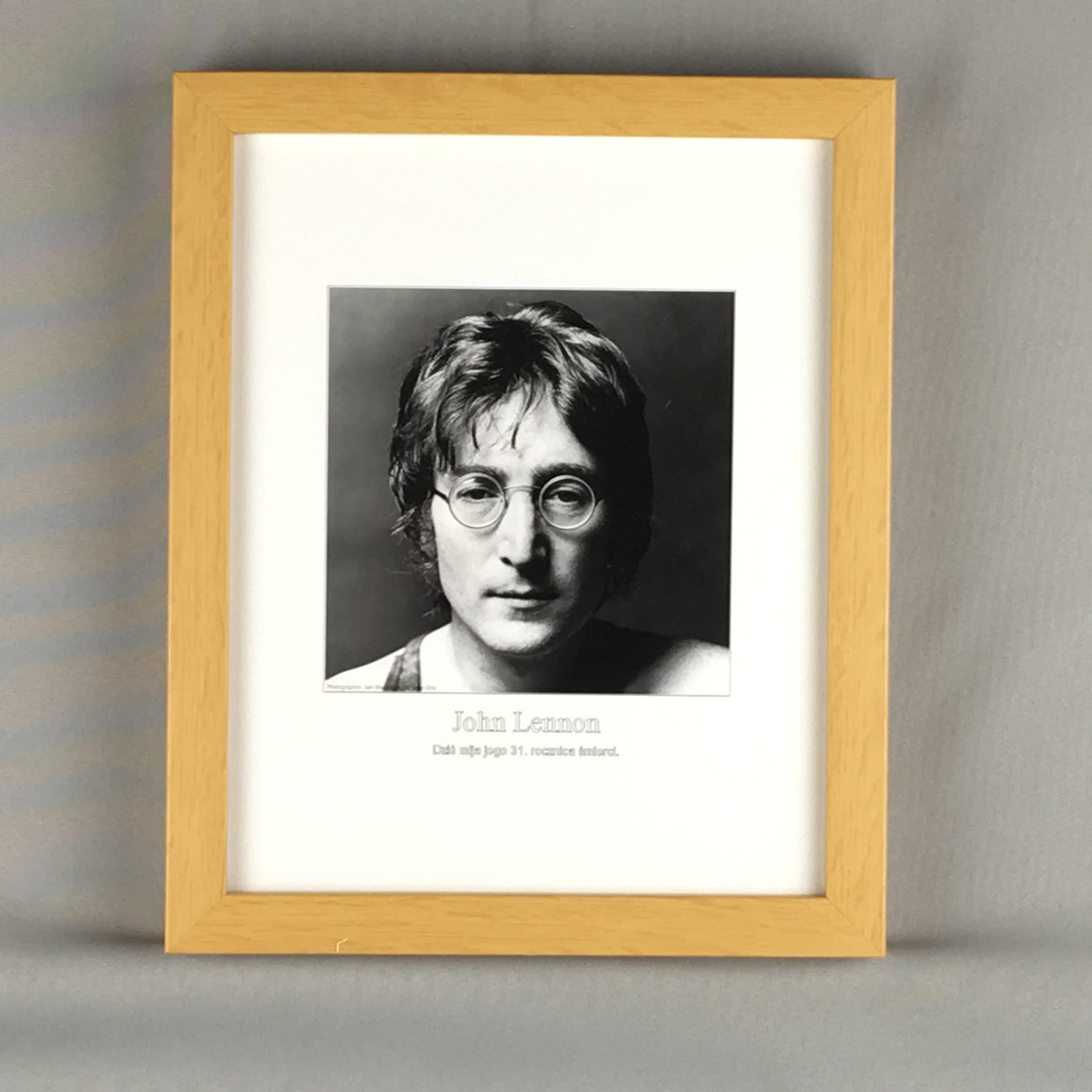John Lennon Framed Art Print - 10" X 12" - Quality Wood Frame
