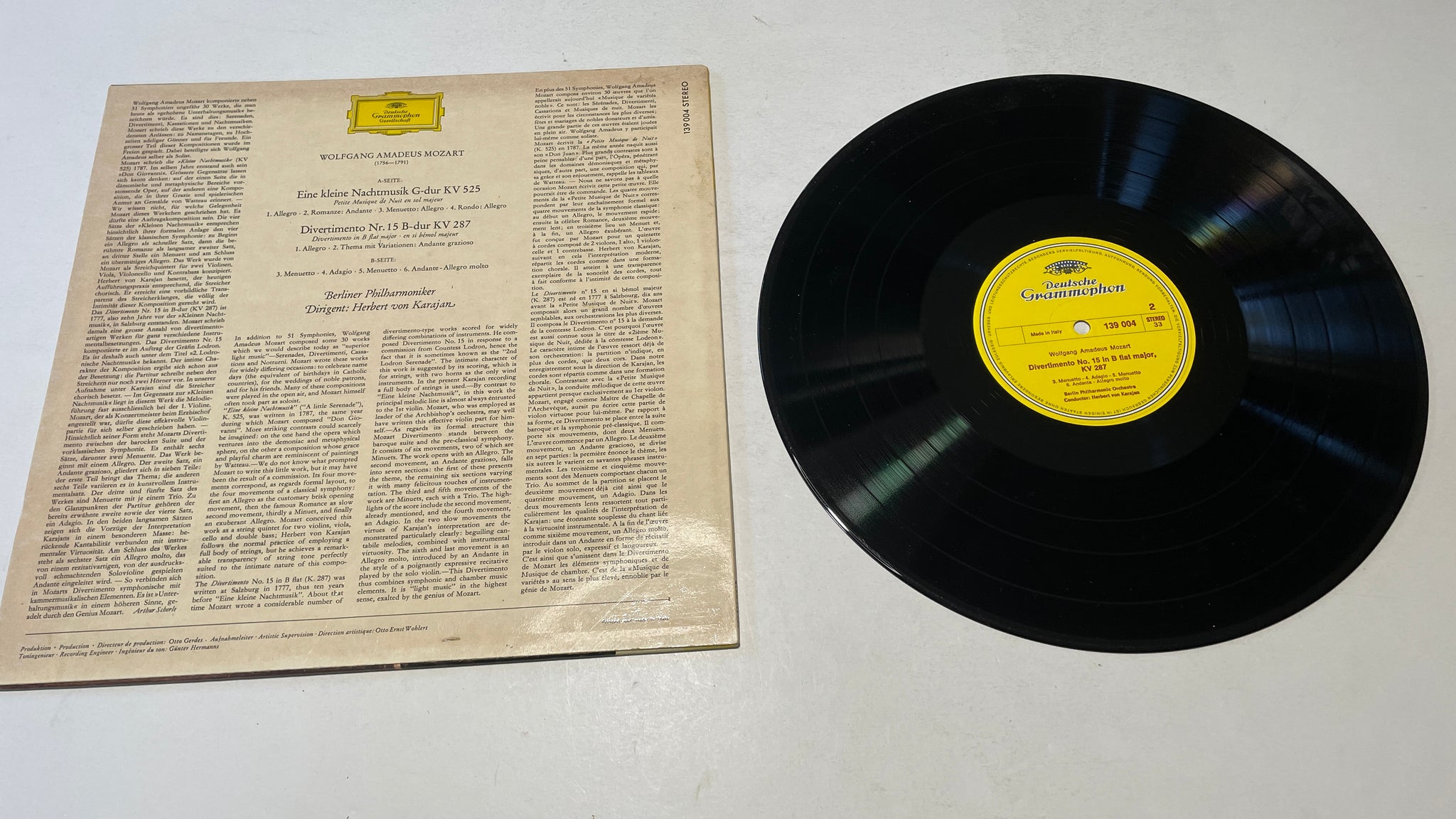 von Karajan – Eine Nachtmusik Used Vinyl LP VG+ - Slow Turnin