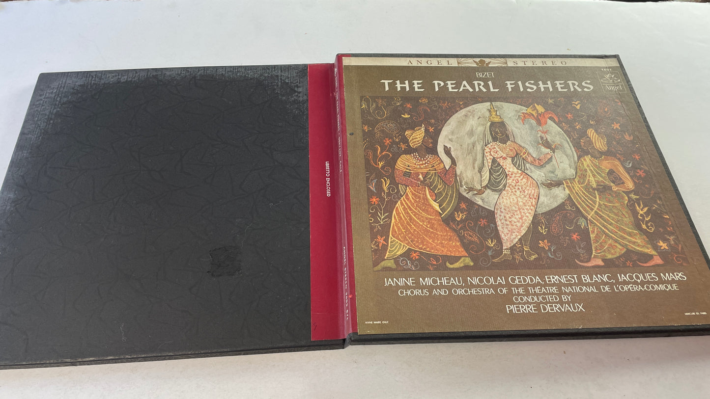 Georges Bizet The Pearl Fishers Used Vinyl Box Set VG+ Angel Records - 3603